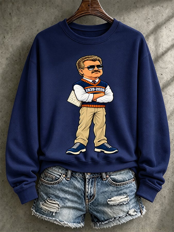 Women's Casual Printed Long-Sleeve Sweatshirt