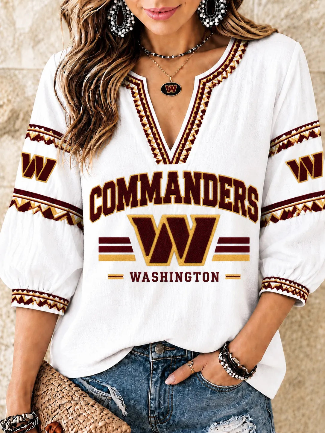 Women's Football V-Neck