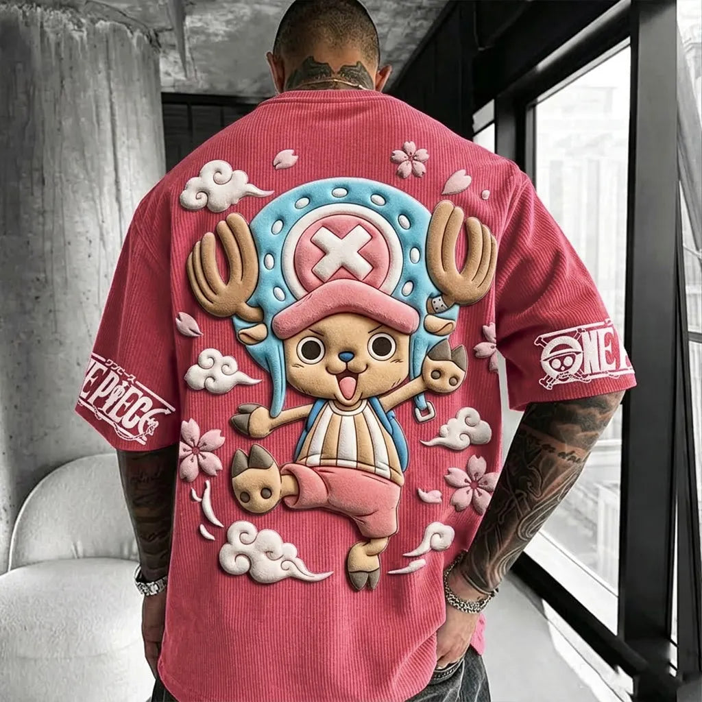 Unisex Anime-Style Retro Oversized T-Shirt