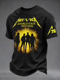 Men's Music Tour Printed Casual T-Shirt