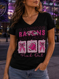 Women's Football Fan V-Neck T-Shirt