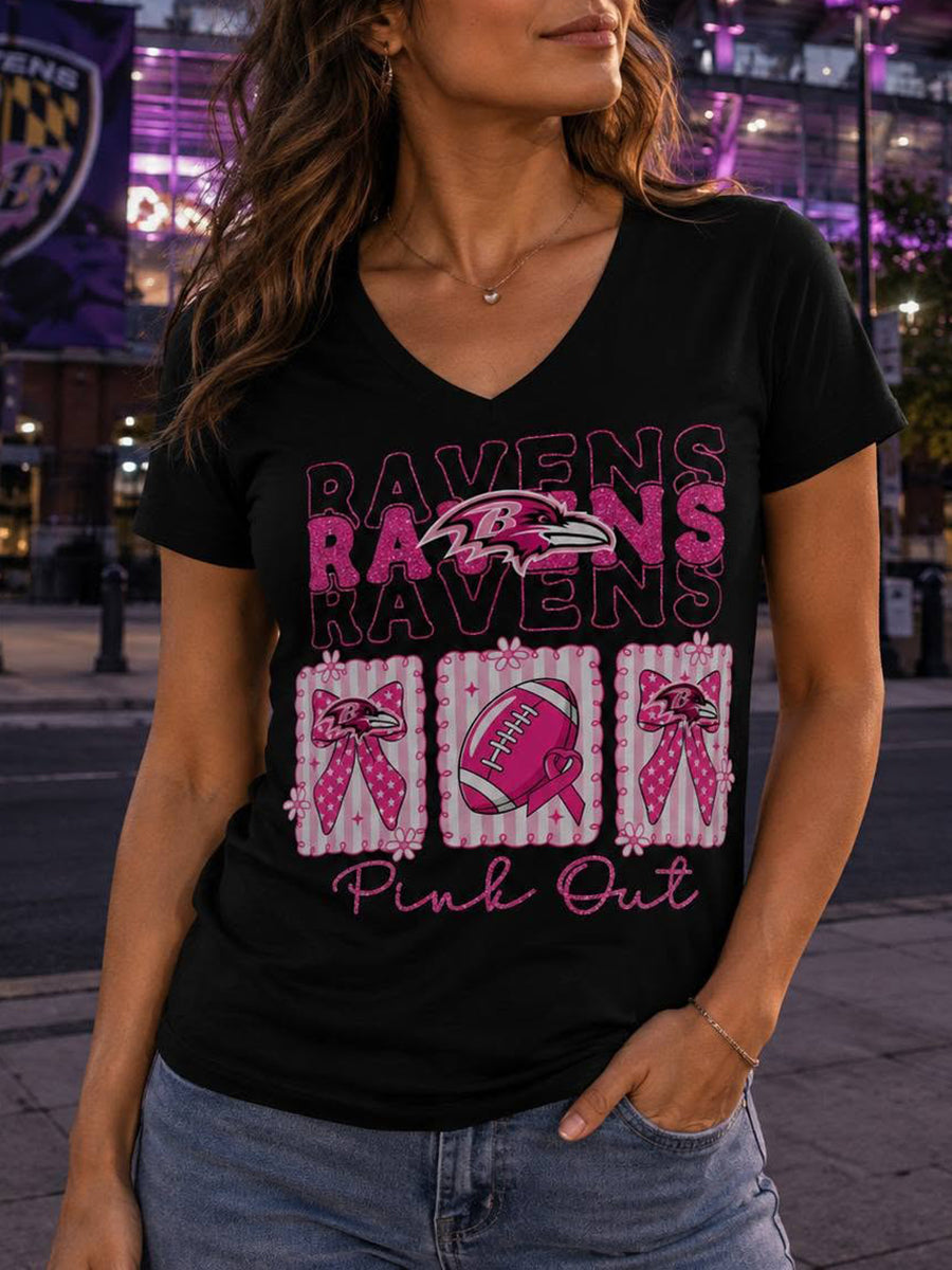 Women's Football Fan V-Neck T-Shirt