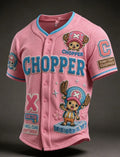 Men's Embroidered Waffle Baseball Jersey Shirt