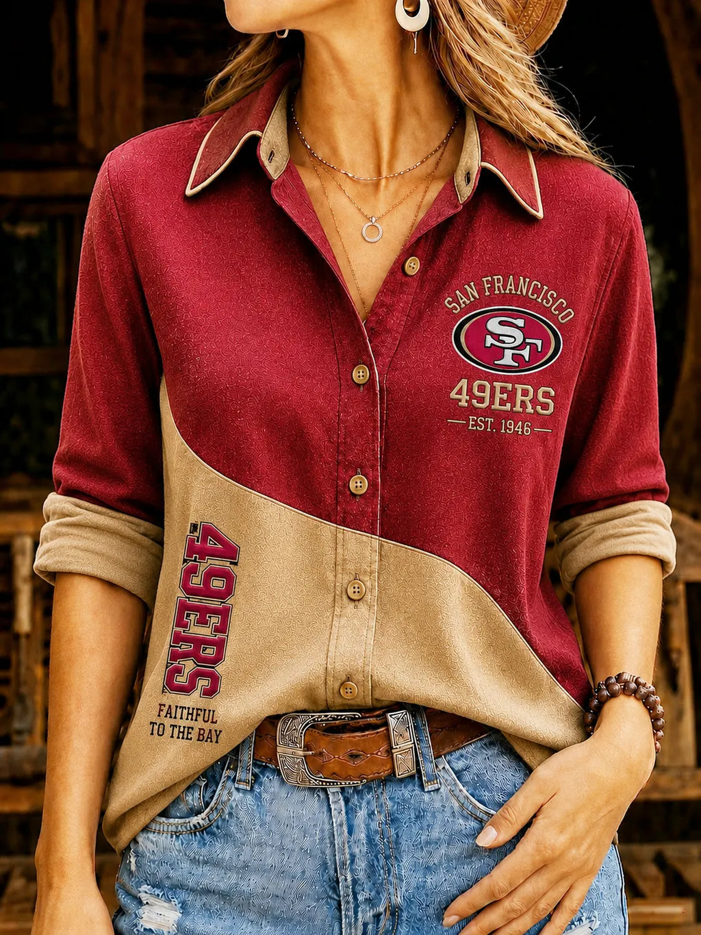 Ladies' Retro Bay Football Shirt