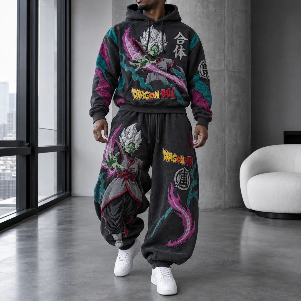 Unisex Oversized Casual Anime-print Hoodie