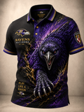 Men's Football Print Polo Shirt