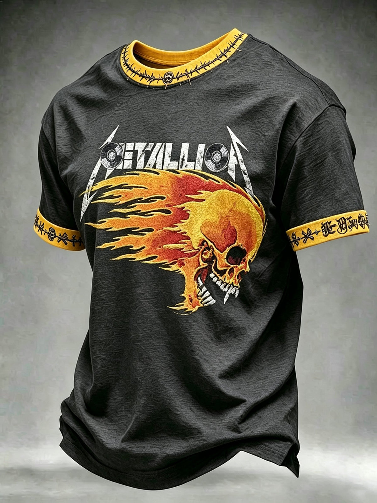 Men's Short-Sleeve T-Shirt with Music Tour Print