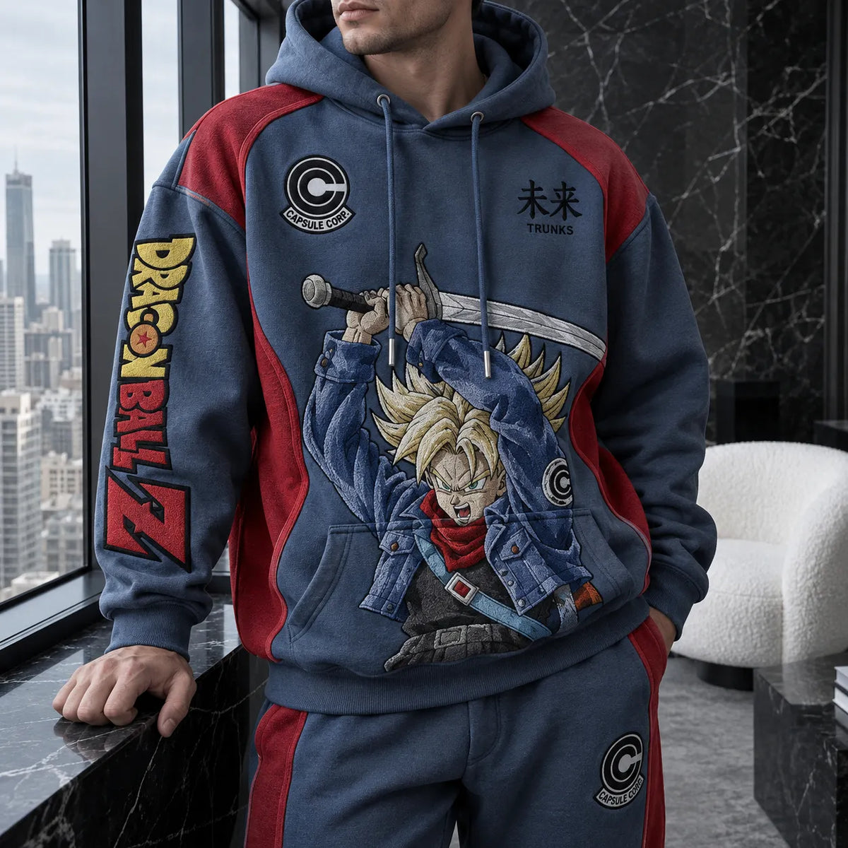 Unisex Oversized Casual Anime-print Hoodie
