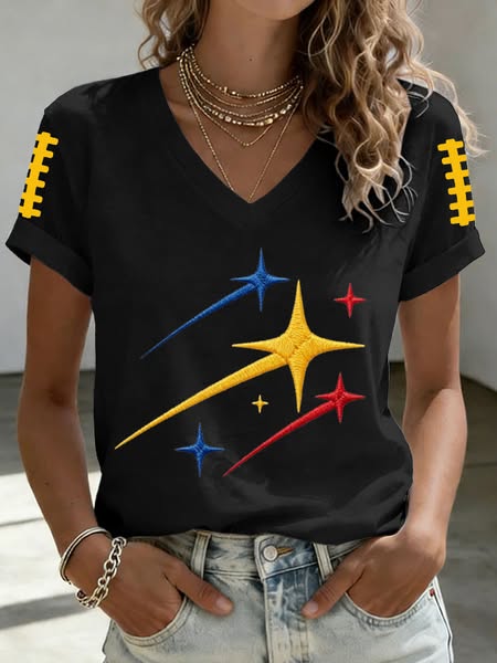Women's Retro Football Star Graphic Tee