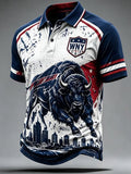 Vintage Buffalo Winter Football Polo Shirt