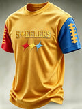 Men's Black Gold Football Fan Tee
