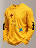 Men's Retro Football Star Long Sleeve Shirt