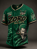 Men's Anime Graphic Baseball Jersey Shirt