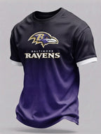 Men's Football Cheering Print   T-Shirt