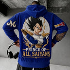 Unisex Oversized Casual Anime-print Corduroy Hoodie