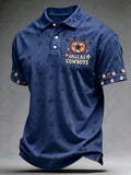 Men's Football-themed Halloween Print T-shirt