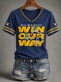 Women's Baseball Print T-Shirt