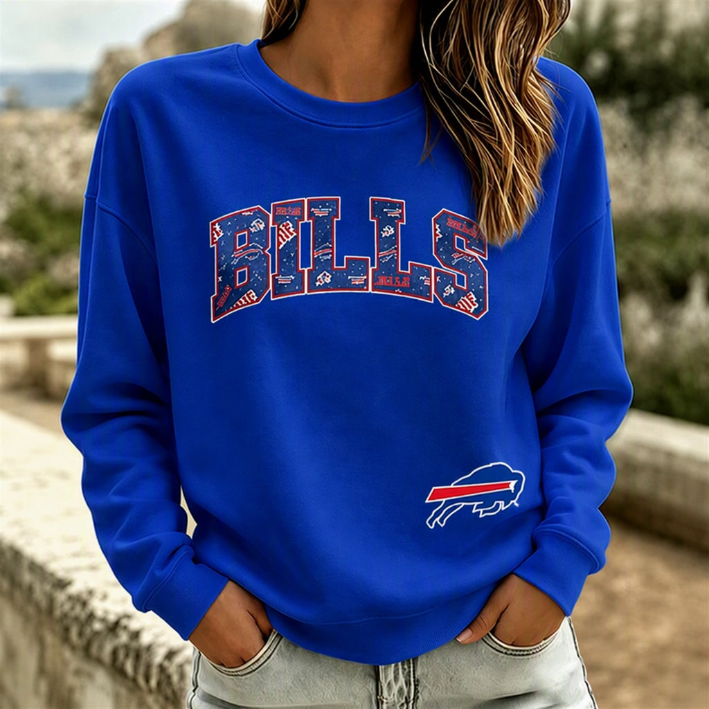Women's Football Fan Graphic Crewneck Sweatshirt