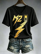 Women's Music Tour Print Casual T-shirt