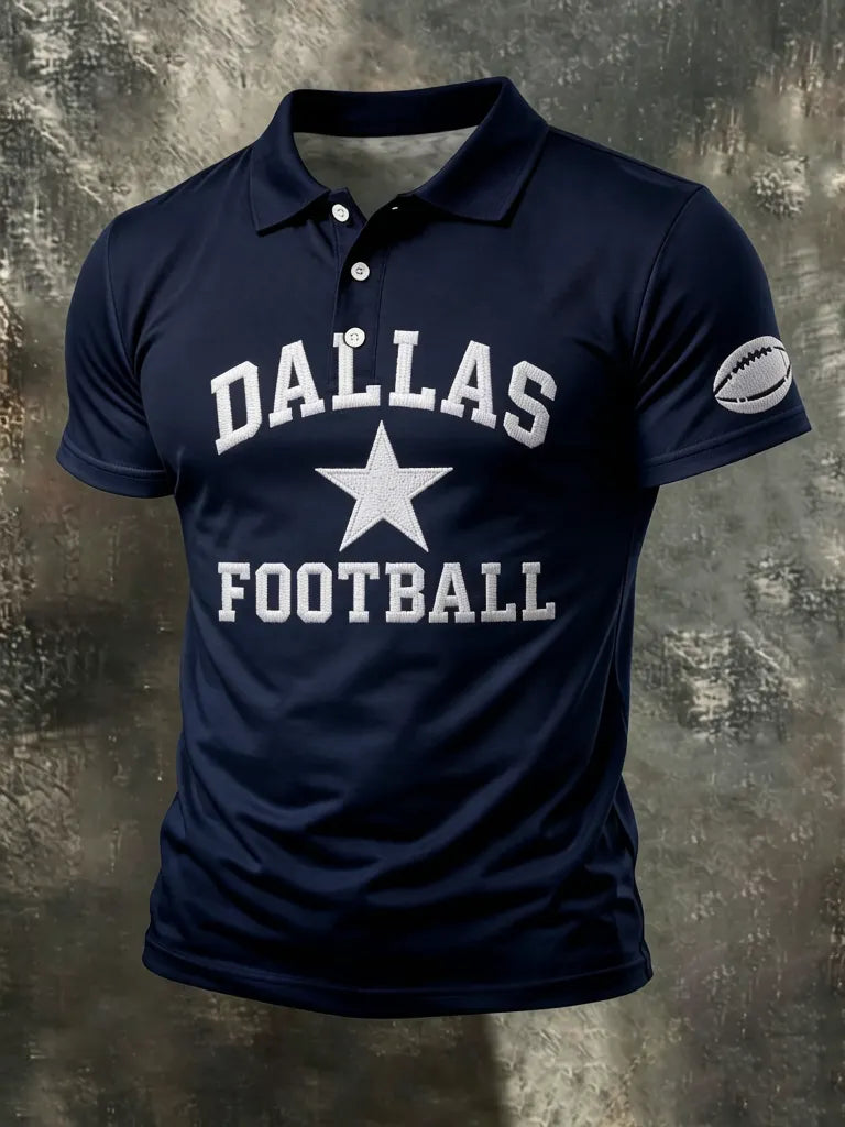 Men's Football Short-Sleeve Polo Shirt