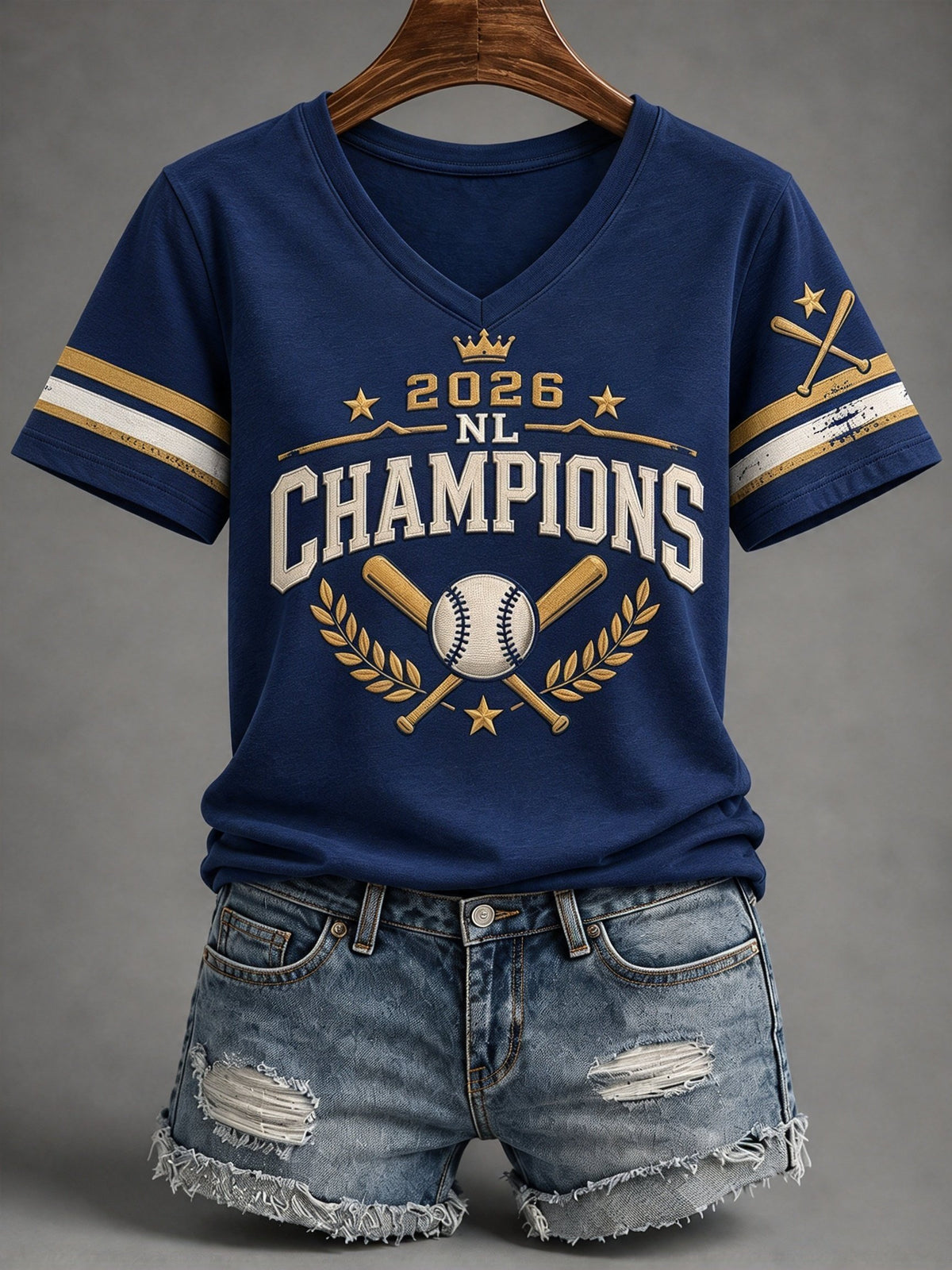 Women's Baseball Print T-Shirt