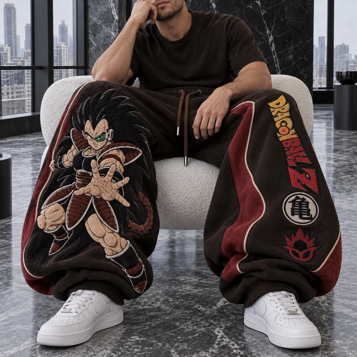 Unisex Loose-fit Casual Lantern-style Sweatpants