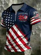 Unisex Casual 250Th Anniversary Celebration Short Sleeved Polo Shirt