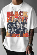 Black History Month Kendrick Lamar Tupac And Others Musicians  Graphic Tee For Men