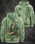 Men's Anime Graphic Full-Zip Hoodie