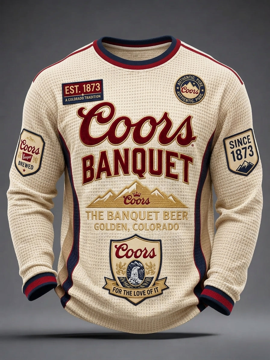 Men's Casual Beer Print Sweatershirts