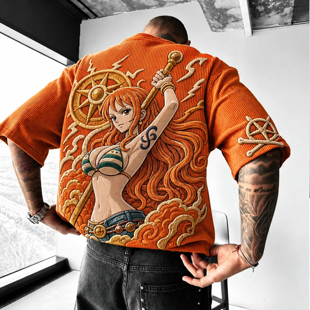 Unisex Anime-Style Retro Oversized T-Shirt