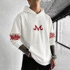 Unisex Oversized Casual Anime-print Corduroy Hoodie