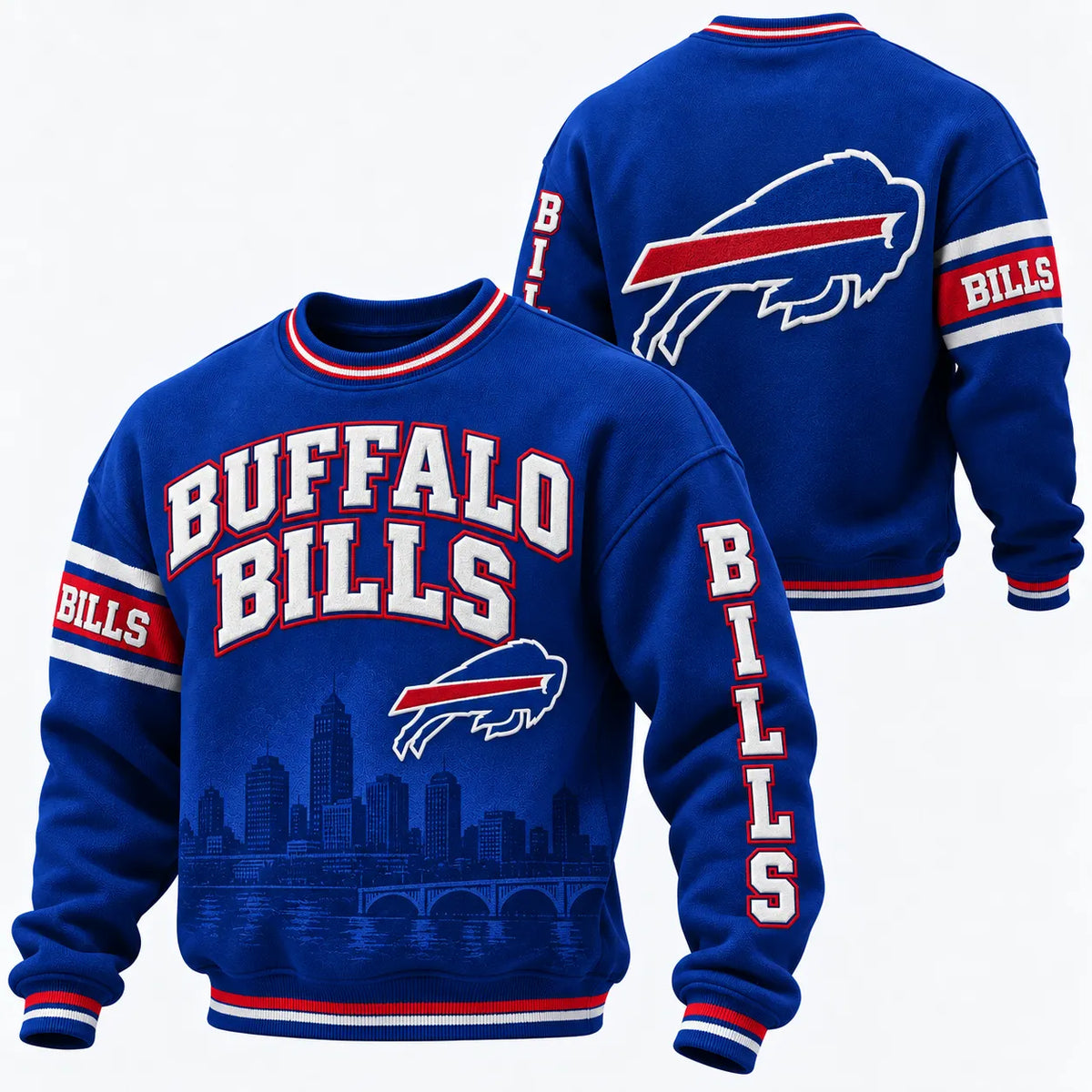 Rugby-style Crewneck Sweatshirt