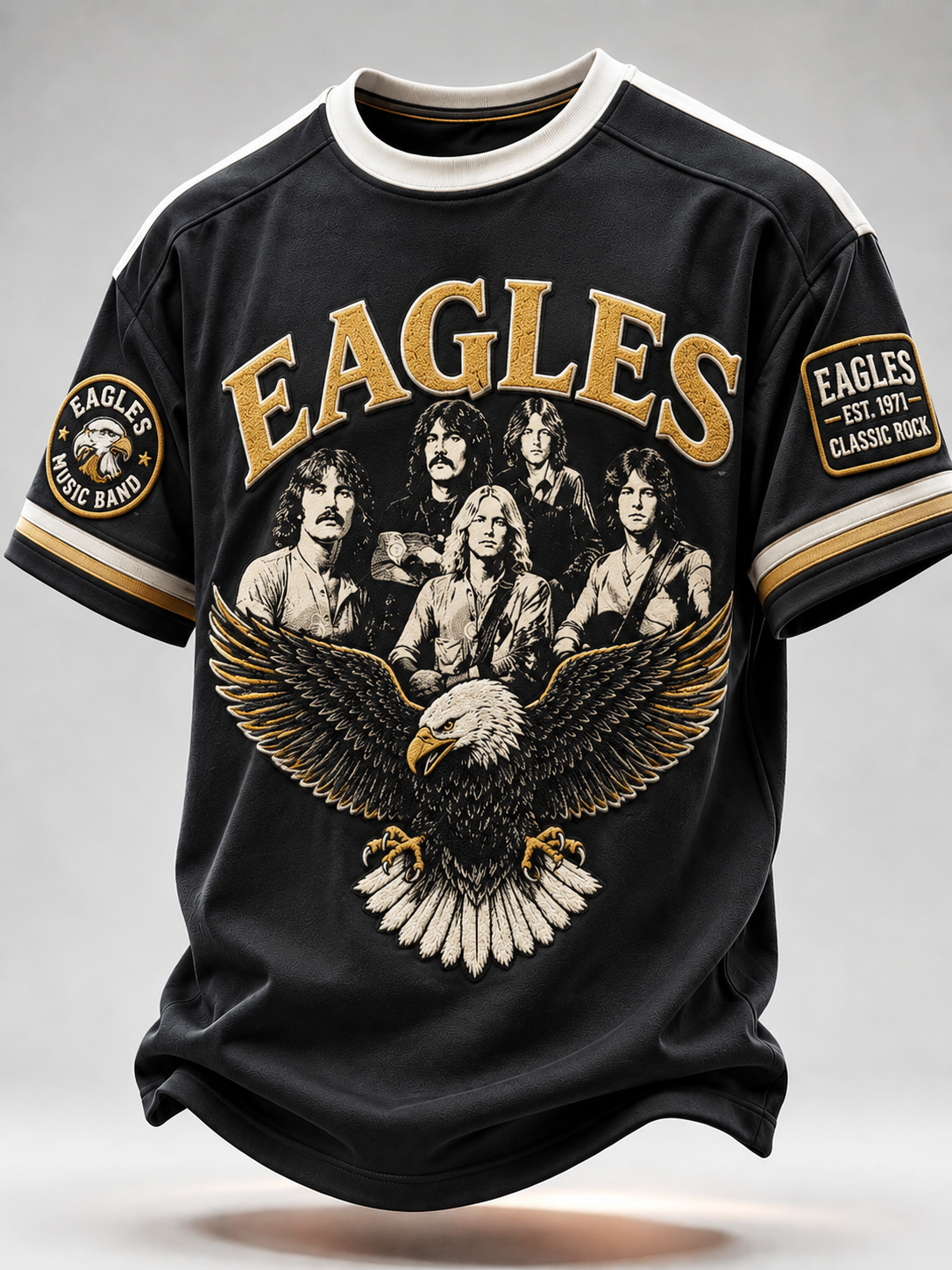 Men's Music Print T‐Shirt