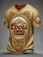 Men's Casual Beer Print Top