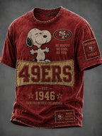 Unisex Anime And American Football Style Oversized T-Shirt