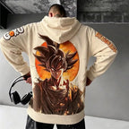 Unisex Oversized Casual Anime-print Corduroy Hoodie