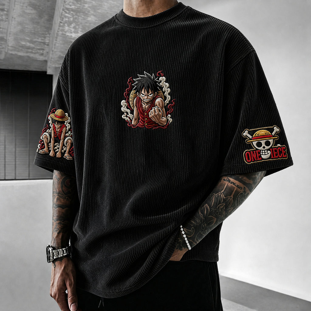 Unisex Anime-Style Retro Oversized T-Shirt