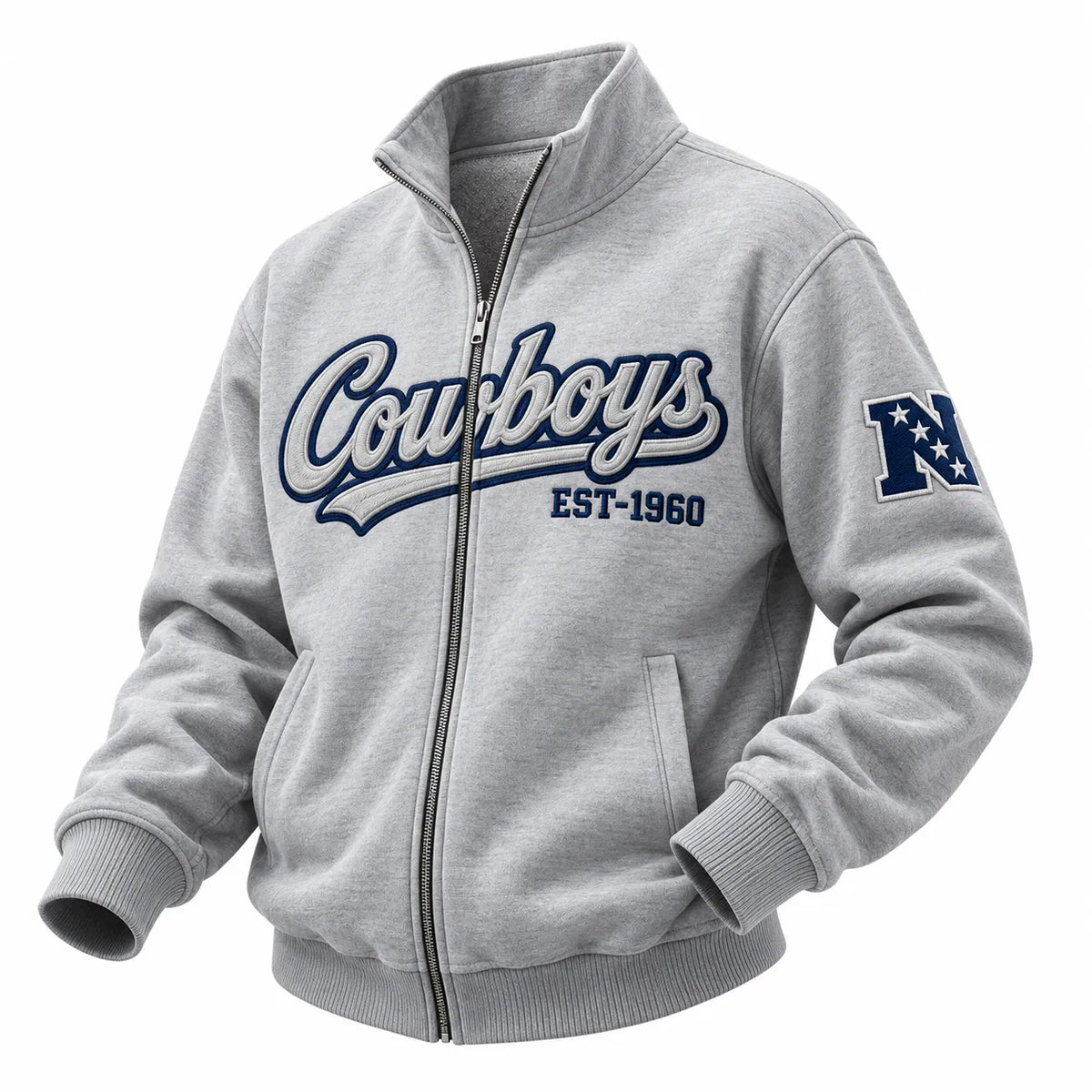 Men's Sweatshirt-Style Varsity Jacket