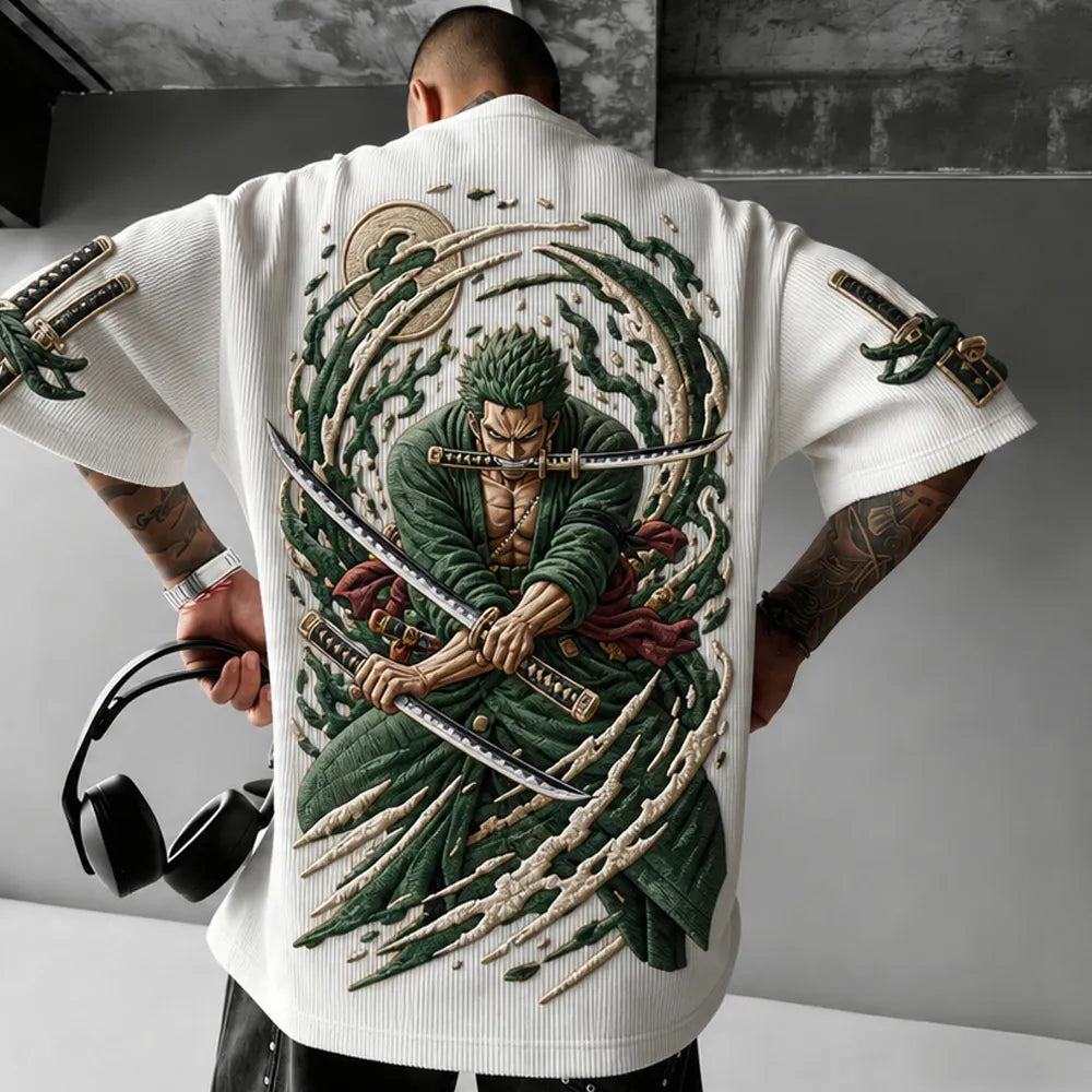 Unisex Anime-Style Retro Oversized T-Shirt