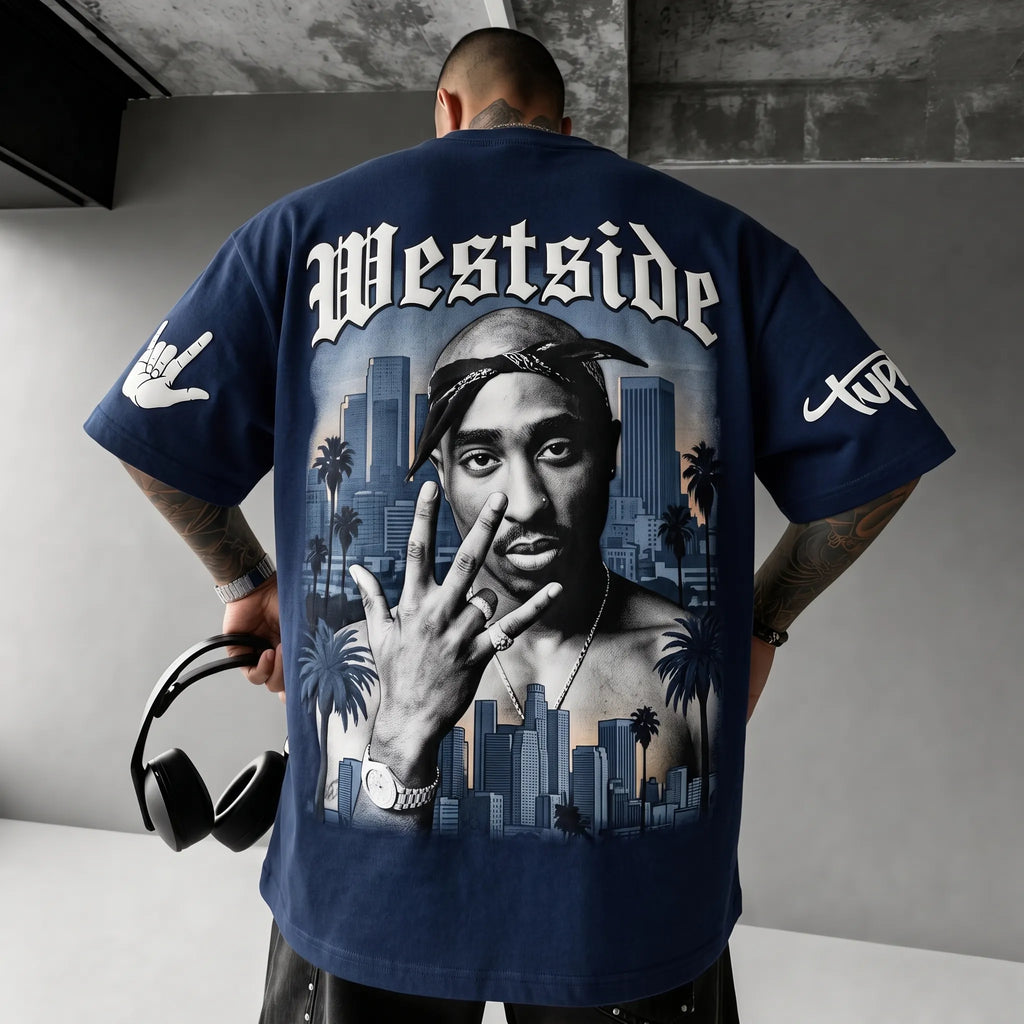 Unisex West Coast Legend Print Short-Sleeve T-Shirt
