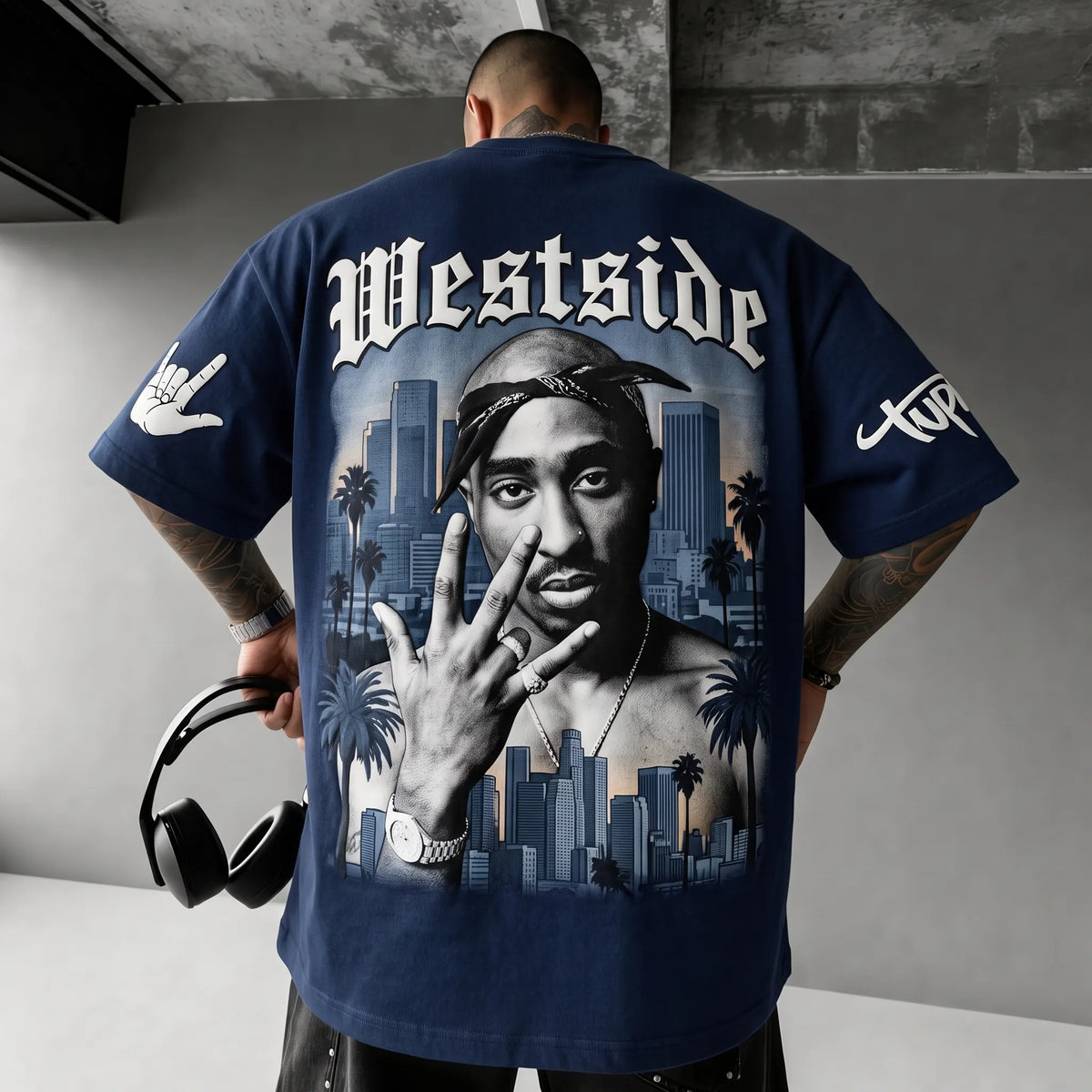 Unisex West Coast Legend Print Short-Sleeve T-Shirt