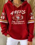Women's Football Printed Crewneck Sweatshirt