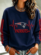 Women's Football Printed Crewneck Sweatshirt
