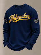 Men's Vintage Football Team Graphic Long Sleeve Shirt