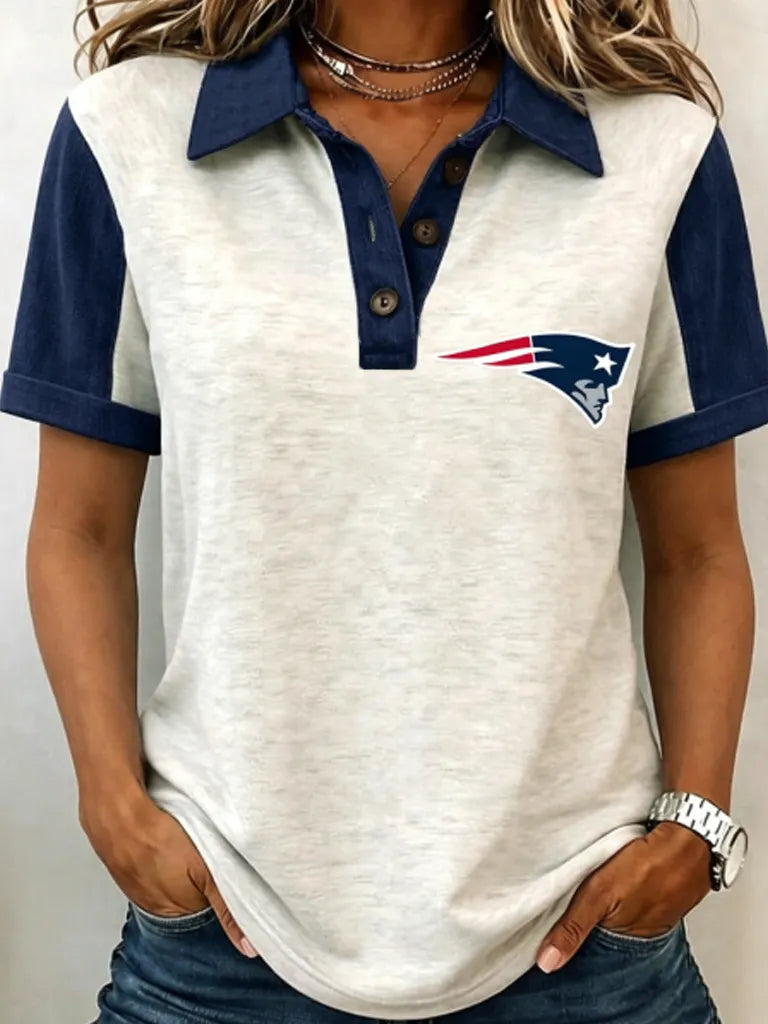 Women's Casual Football Print T-Shirt