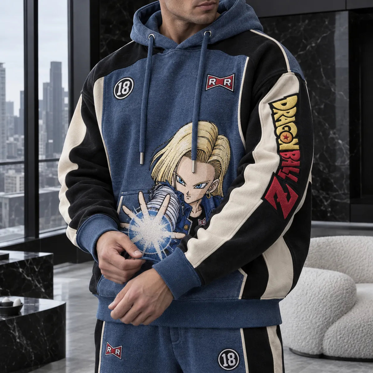 Unisex Oversized Casual Anime-print Hoodie