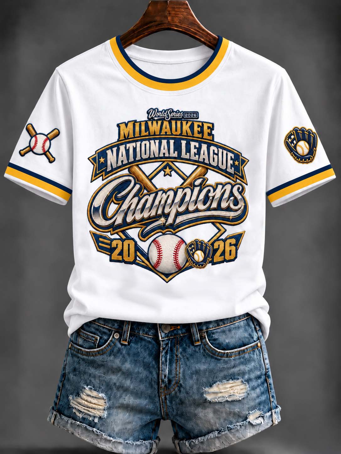 Women's Baseball Print T-Shirt