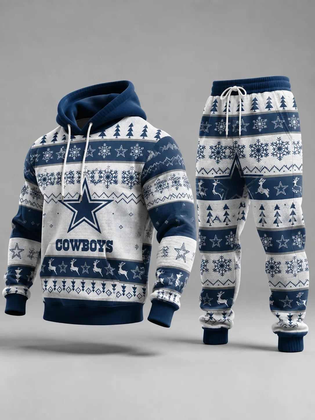 Unisex Casual Football Print Hoodies Set