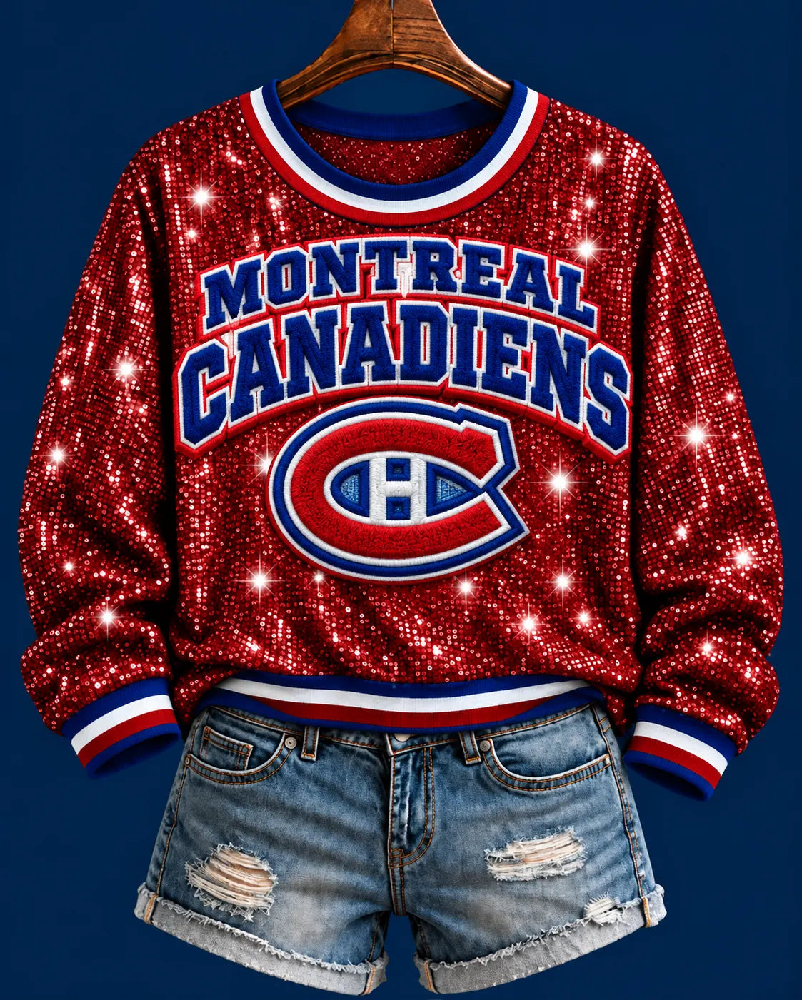 Women's Hockey Art Print Sweatshirt